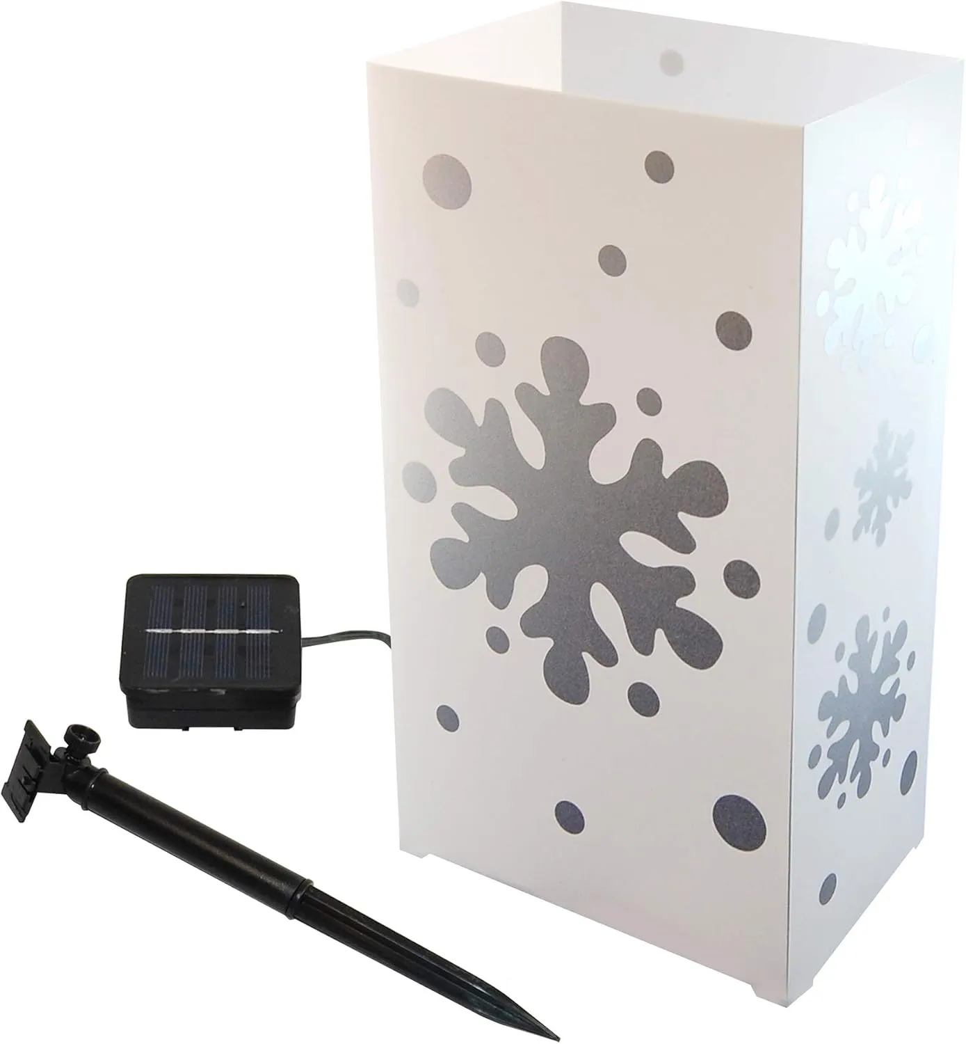 LumaBase Solar Powered Luminaria Kit, Snowflake - Set of 6
