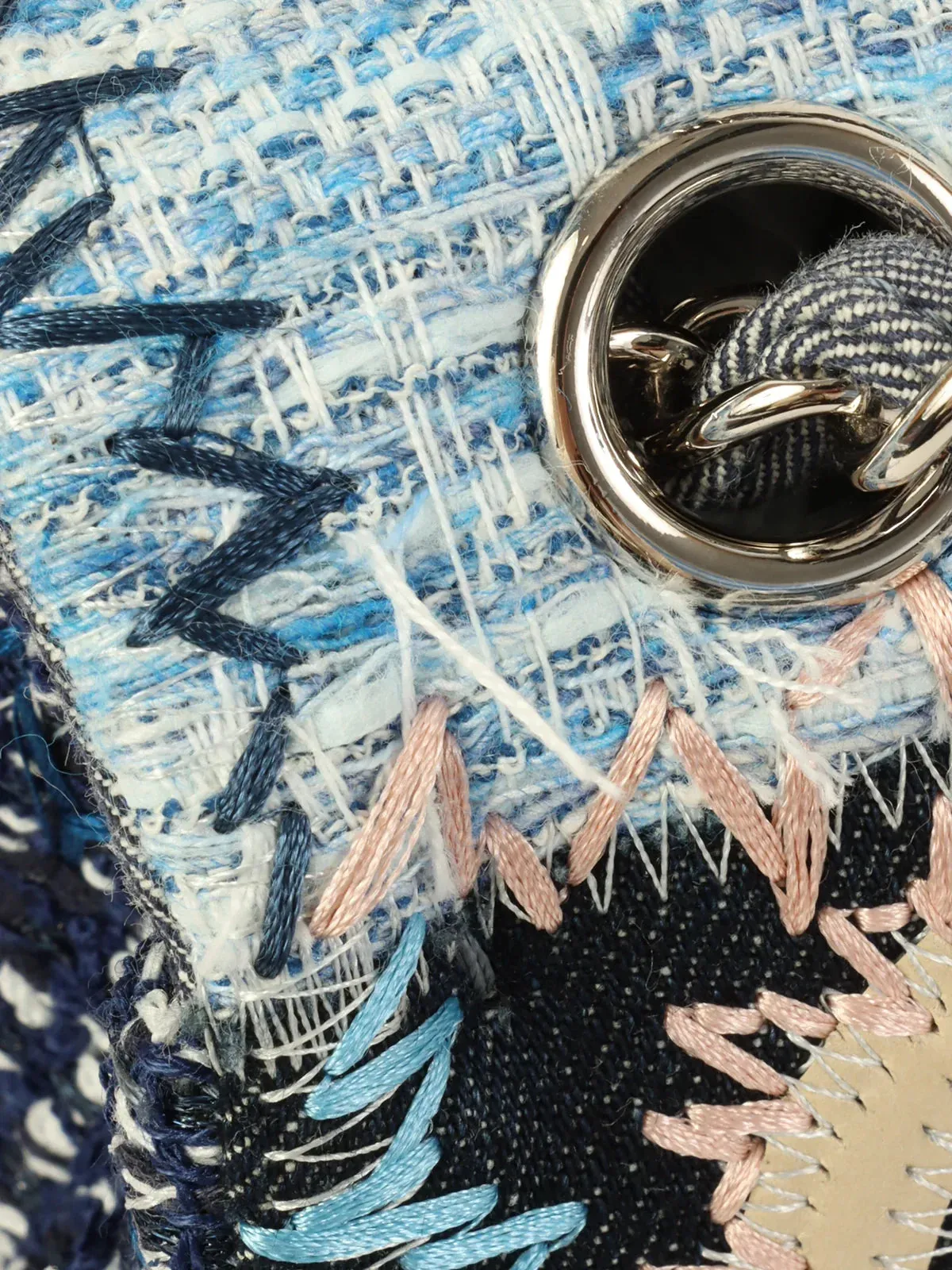 Made Chanel Artificial Intelligence (AI) Quality Bag Classic Around 2014 New Blue/Multi Chain Shoulder Positive feedback Top Patchwork