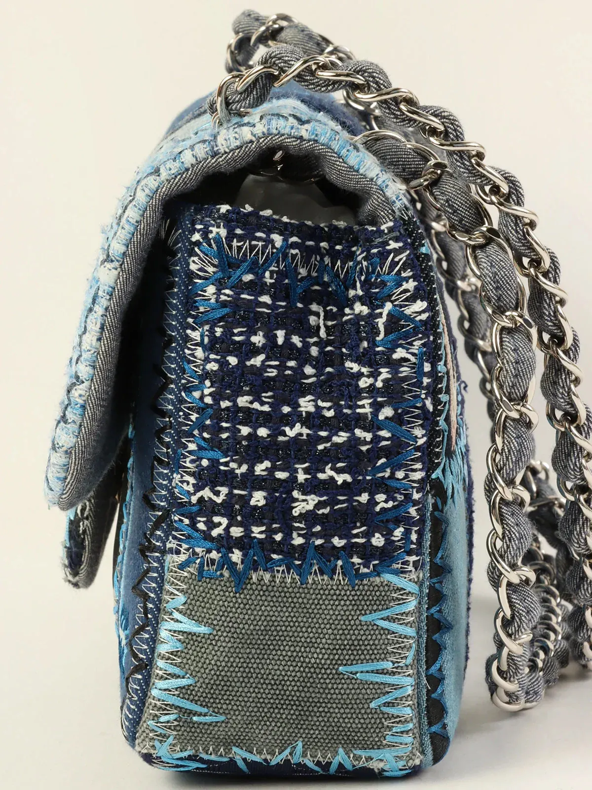 Made Chanel Artificial Intelligence (AI) Quality Bag Classic Around 2014 New Blue/Multi Chain Shoulder Positive feedback Top Patchwork