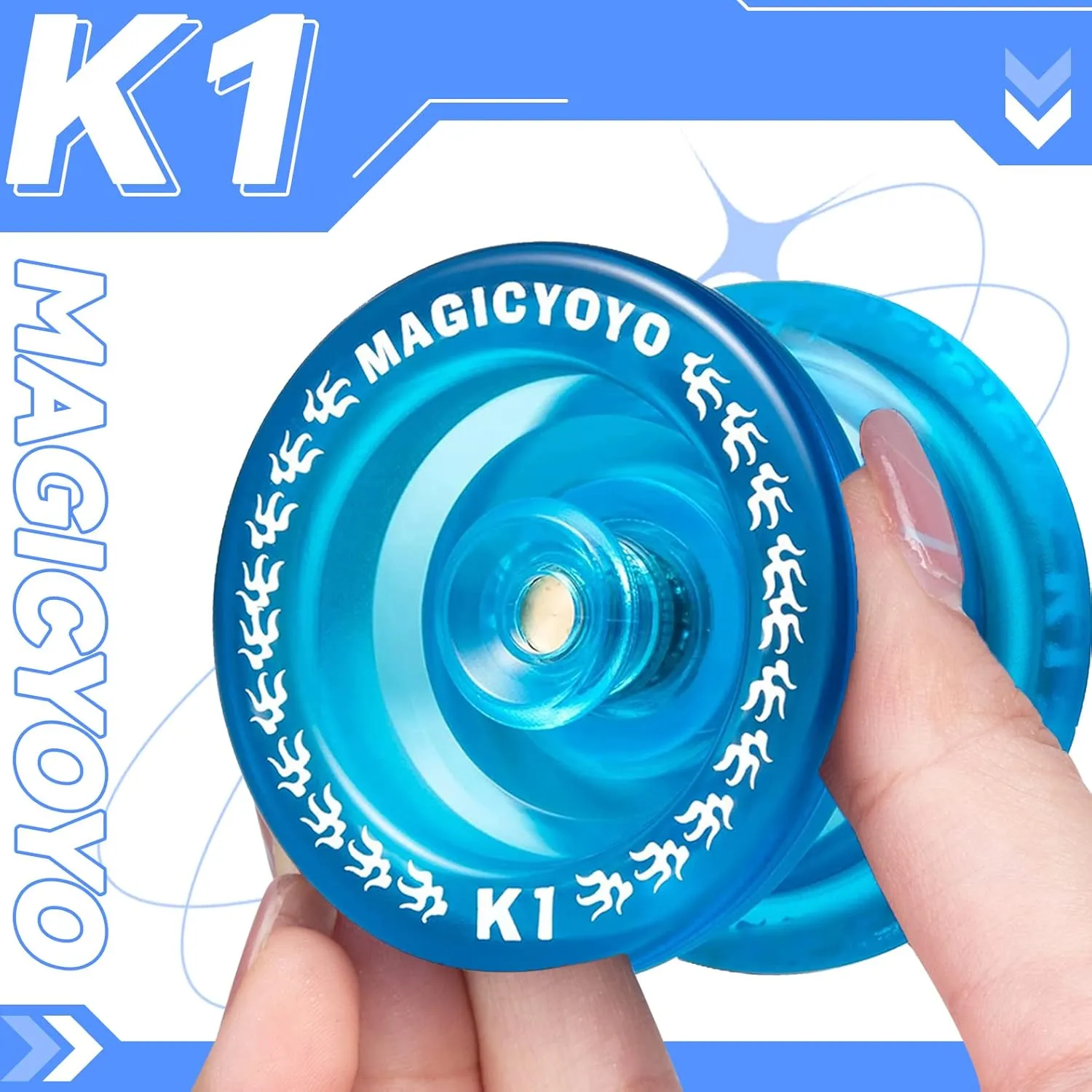 MAGICYOYO Pack of 3 Beginner Yoyos for Kids, MAGICYOYO K1-Plus Responsive YoYos with 3 Yo Yo Gloves, 3 Bags, 18 Strings, All in A Gift Box