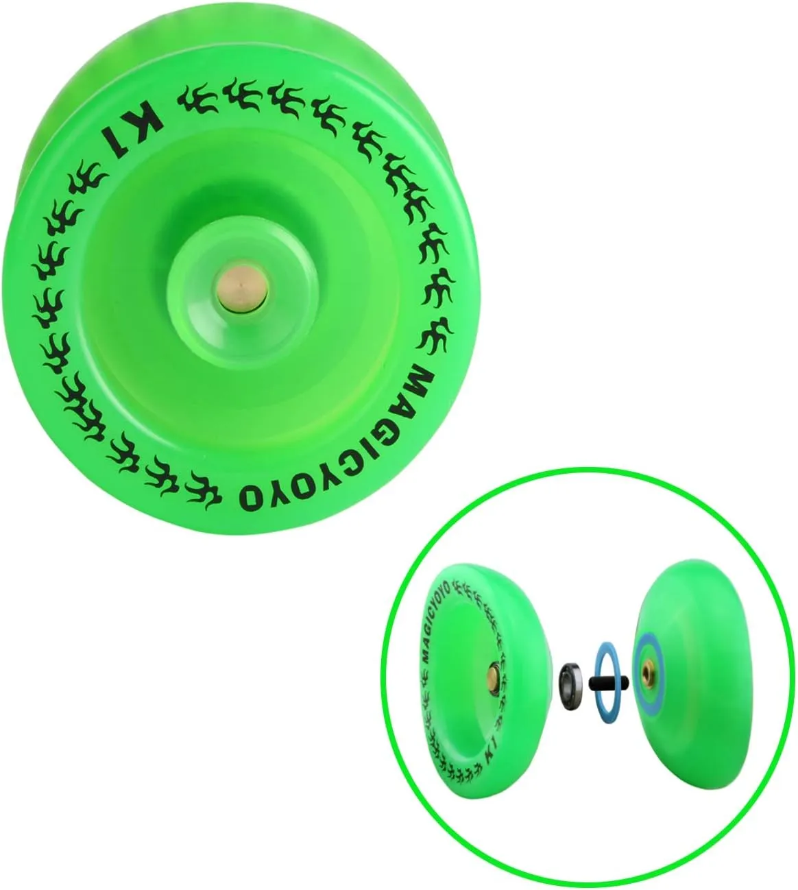 MAGICYOYO Pack of 3 Beginner Yoyos for Kids, MAGICYOYO K1-Plus Responsive YoYos with 3 Yo Yo Gloves, 3 Bags, 18 Strings, All in A Gift Box
