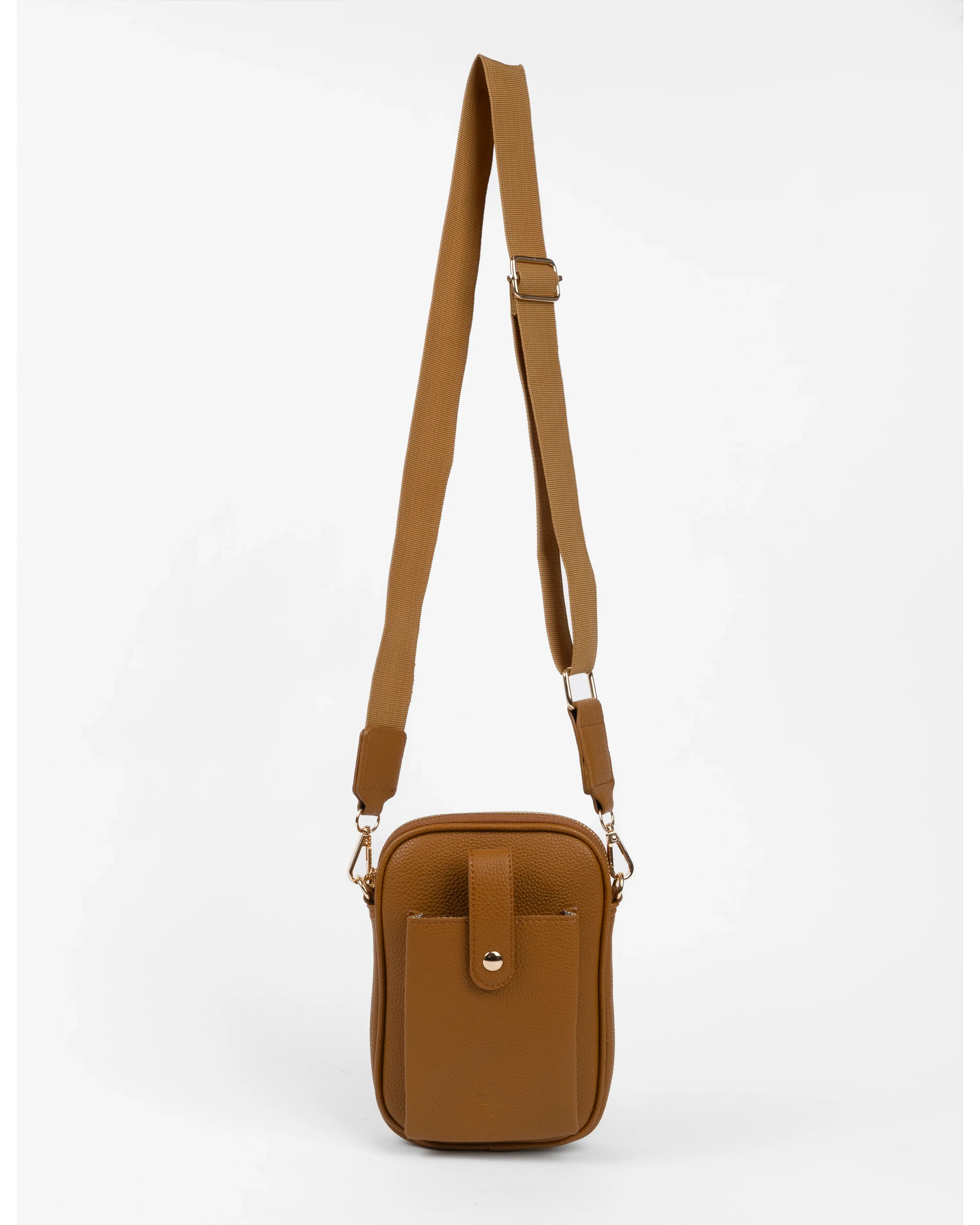 Malta Cross Body Mobile Bag - Caramel