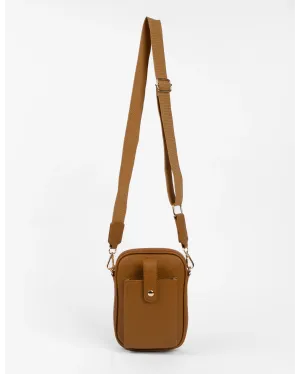 Malta Cross Body Mobile Bag - Caramel