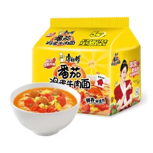 Master Kong Tomato Egg Beef Noodles - 107g x 5 Packs