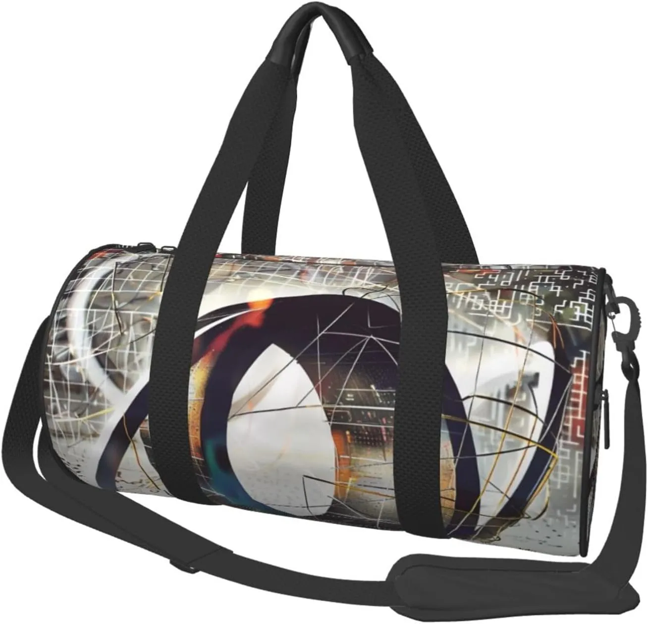 Math Geometry Geek Calculus Printed Sports Gym Bag for Men Women Foldable Duffel Bag Carry On Weekender Bag for Travel Sports