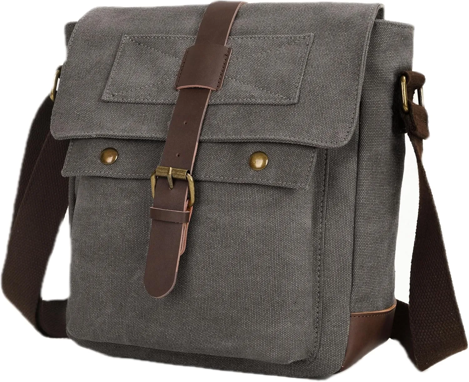 Men Small Canvas Crossbody Messenger Purse Shoulder Bag Small Vintage Satchel Travel Bags For Work Business Unisex