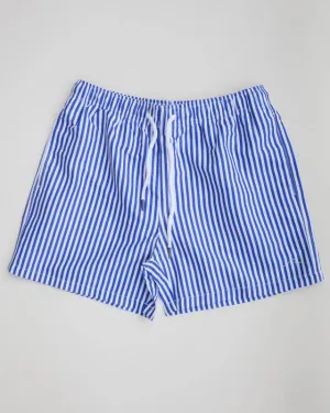 Men's Eco Sailor Swim Trunks with Blue Stripes