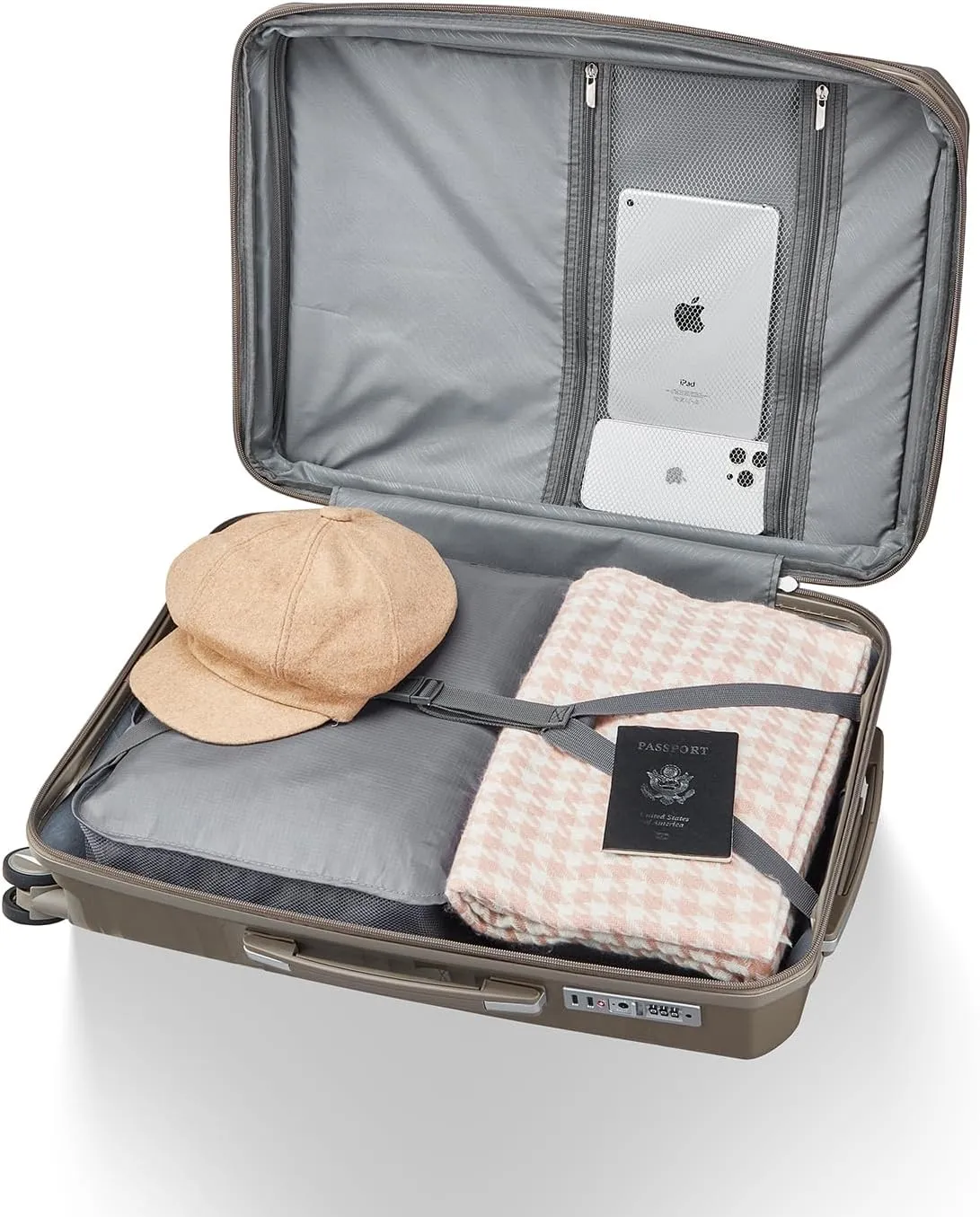 Merax 4 Piece Luggage Sets, Hard Shell Lightweight TSA Lock Carry on Expandable Suitcase with Spinner Wheels Travel Set for Men Women, 14”20”24”28”, Champagne
