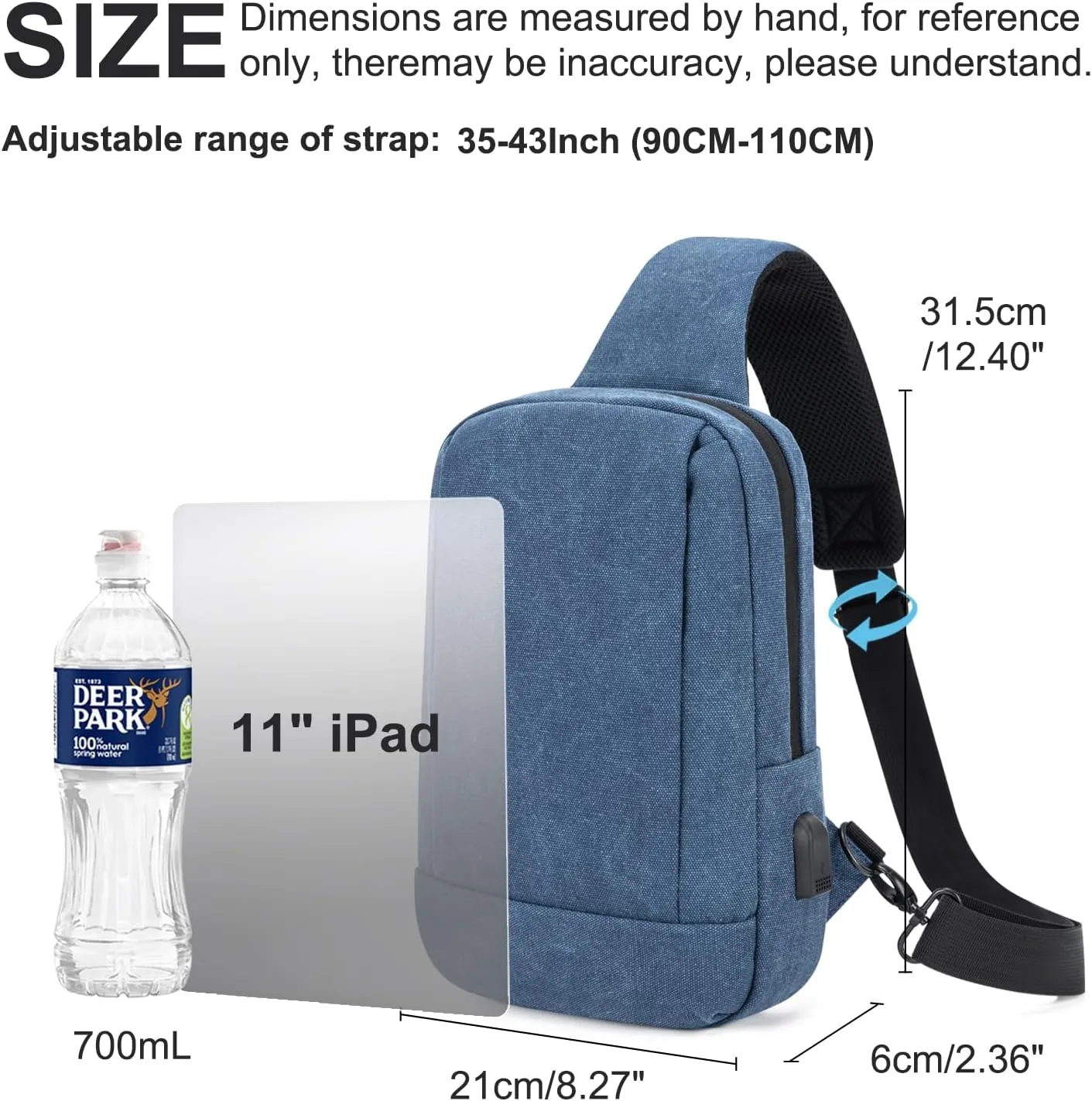 Messenger Bag Sling Bag Crossbody Shoulder Bag for Men Women Travel Work Satchel Bags