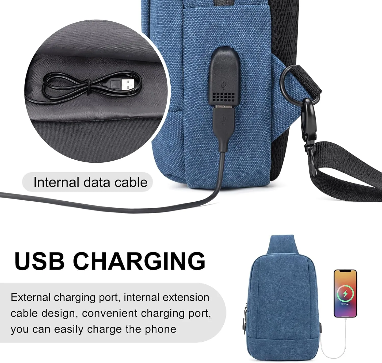 Messenger Bag Sling Bag Crossbody Shoulder Bag for Men Women Travel Work Satchel Bags