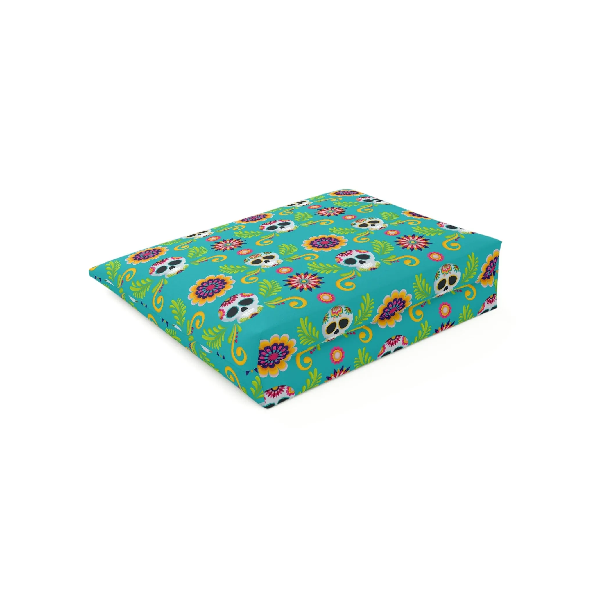 Mexican Skulls Floral Cotton Cosmetic Bag 5 Sizes