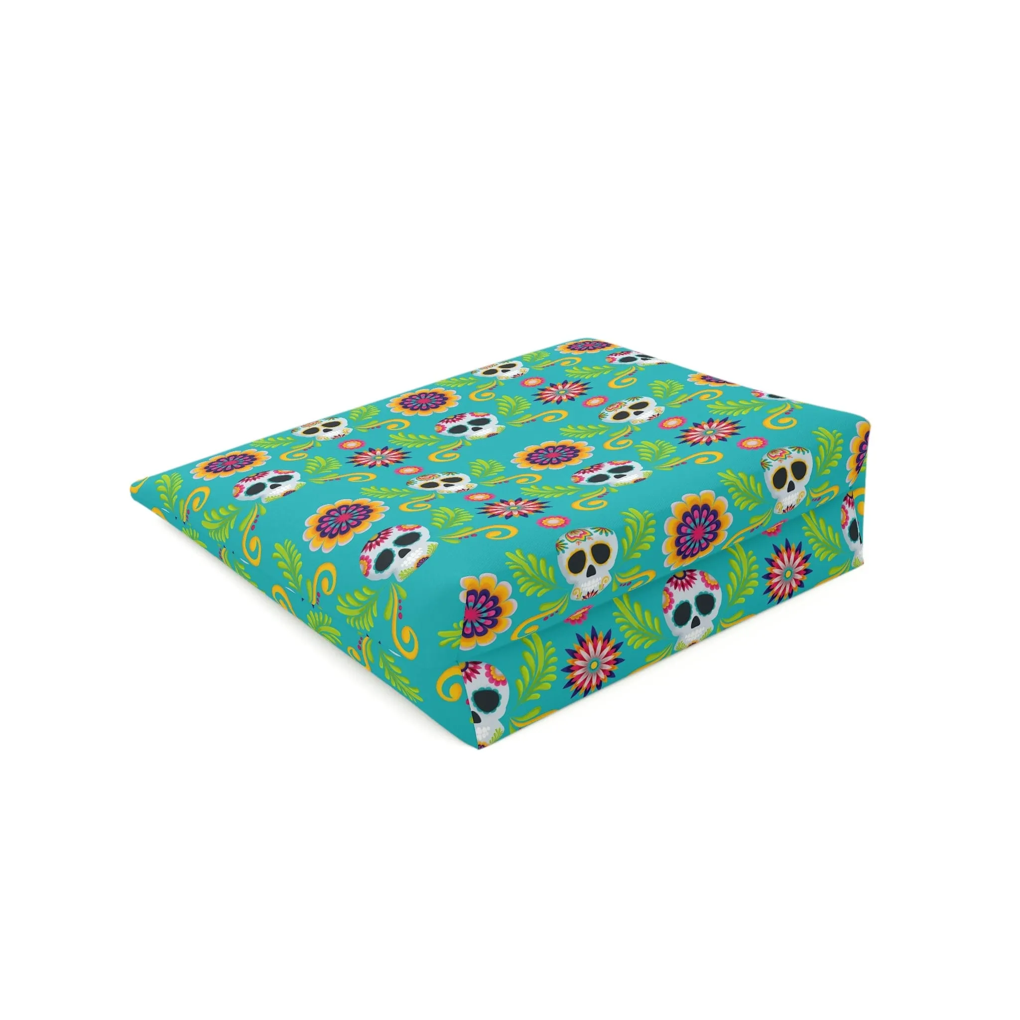 Mexican Skulls Floral Cotton Cosmetic Bag 5 Sizes