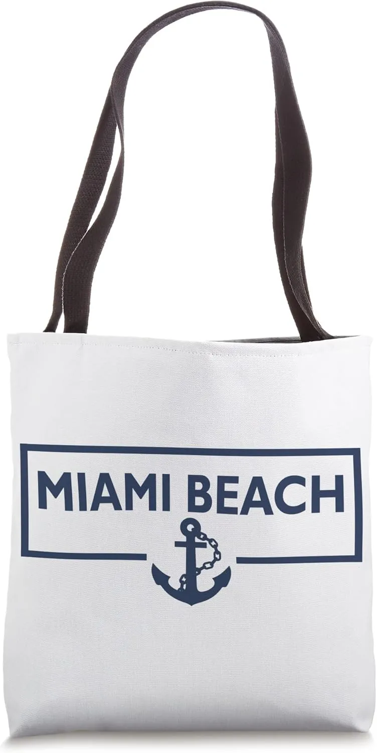 Miami Sail boat Anchor Miami Fl Sailing Fashioned Miami Sail Tote Bag