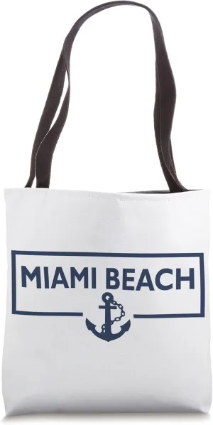 Miami Sail boat Anchor Miami Fl Sailing Fashioned Miami Sail Tote Bag