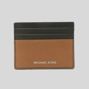 Michael Kors Cooper Pebble Leather Tall Card Case Luggage RS-36F9LC0D2L