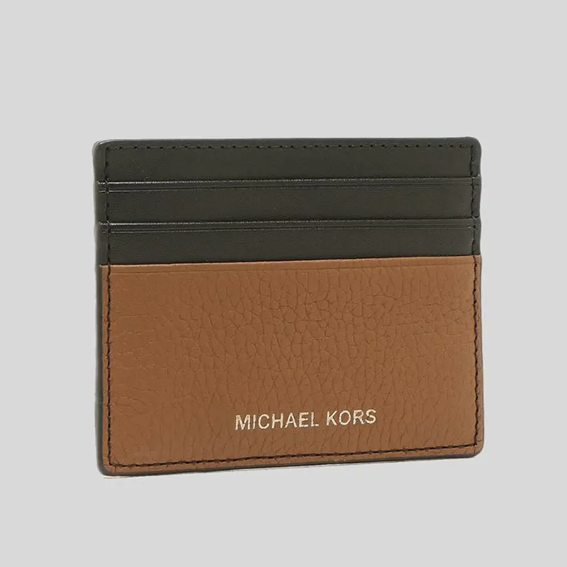 Michael Kors Cooper Pebble Leather Tall Card Case Luggage RS-36F9LC0D2L
