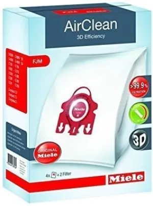 Miele Type F/J/M AirClean FilterBags, 4 Box