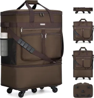 MILADA Moving Boxes for Packaging Moving Bags Expandable Moving Boxes Medium and 98 L Large with Five Wheels and Detachable Shoulder Strap Moving Storage Bags also for Travel, Coffee