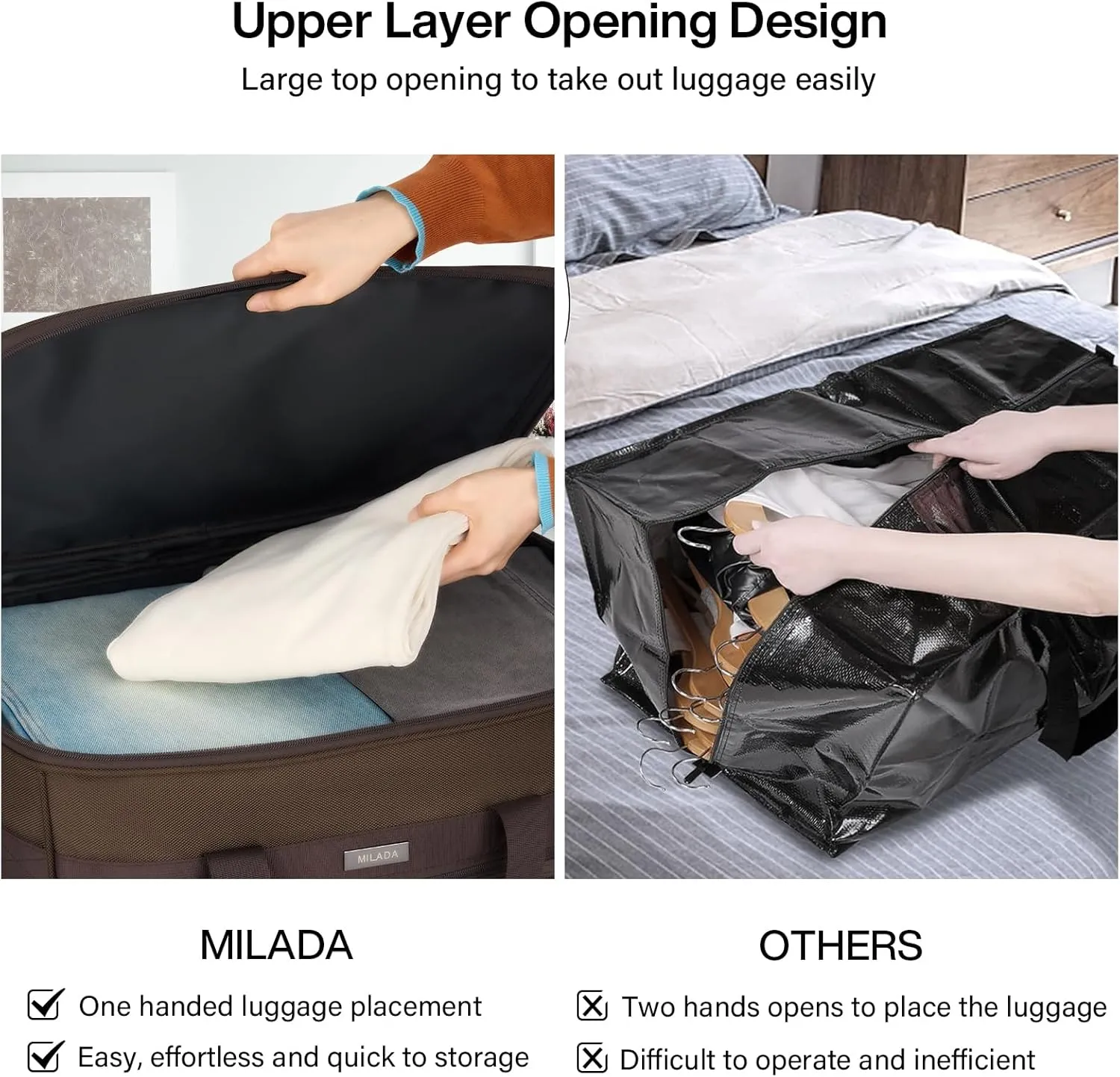 MILADA Moving Boxes for Packaging Moving Bags Expandable Moving Boxes Medium and 98 L Large with Five Wheels and Detachable Shoulder Strap Moving Storage Bags also for Travel, Coffee