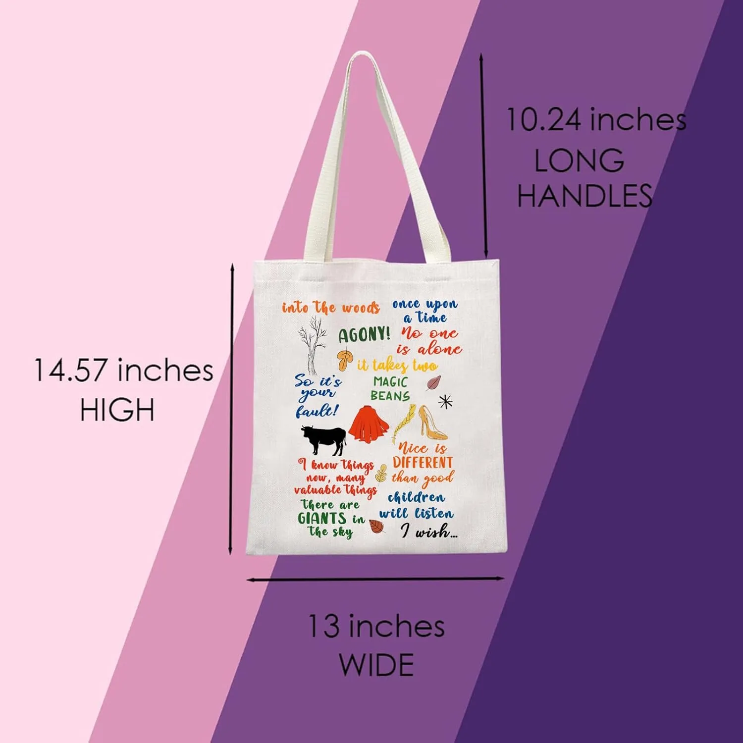 MNIGIU Into Woods Tote Bag - Musical Merch with Quote