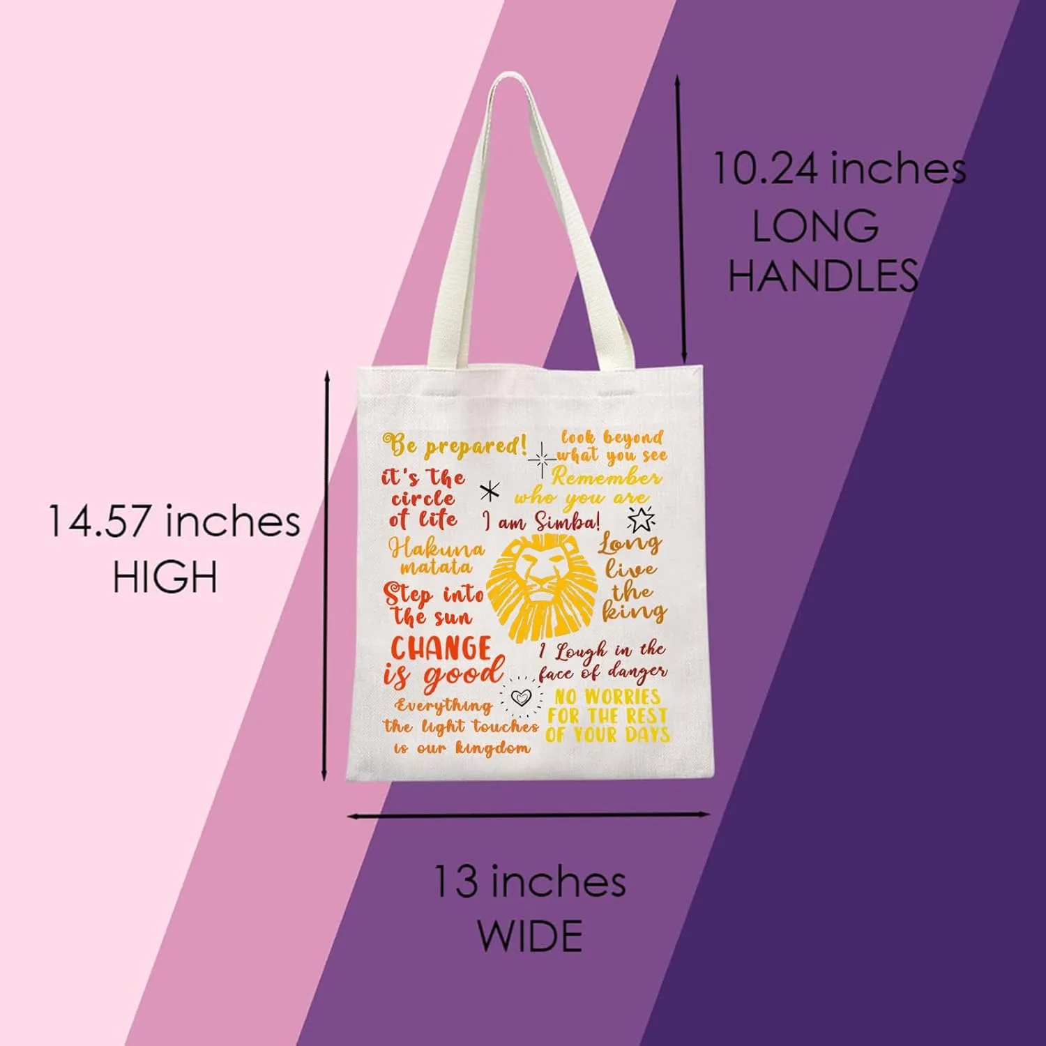 MNIGIU The Lion Tote Bag The Lion Movie Inspired Gift The Lion Merchandise The Lion Quote