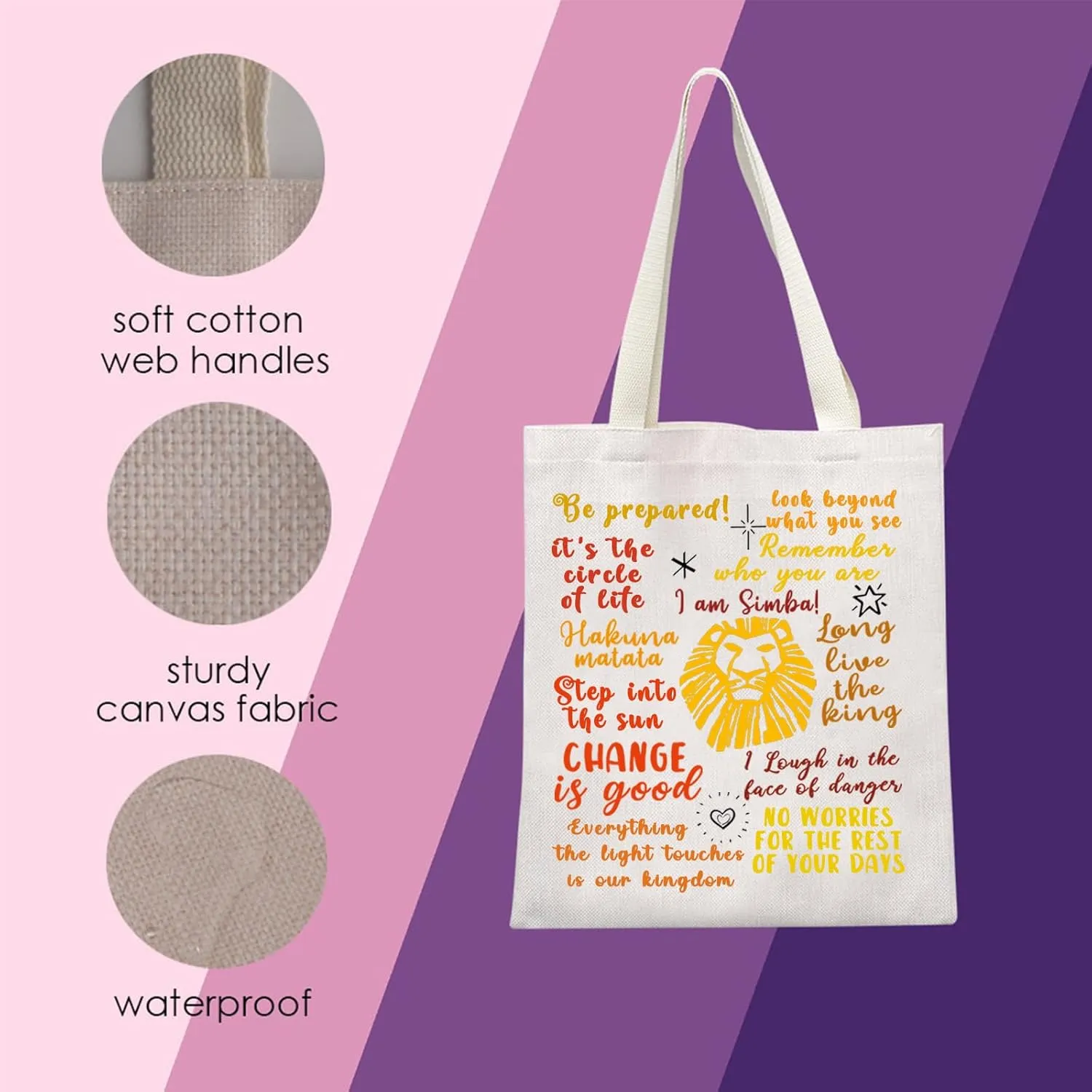 MNIGIU The Lion Tote Bag The Lion Movie Inspired Gift The Lion Merchandise The Lion Quote