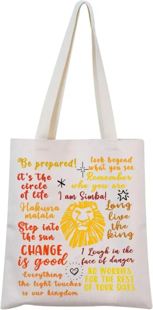 MNIGIU The Lion Tote Bag The Lion Movie Inspired Gift The Lion Merchandise The Lion Quote