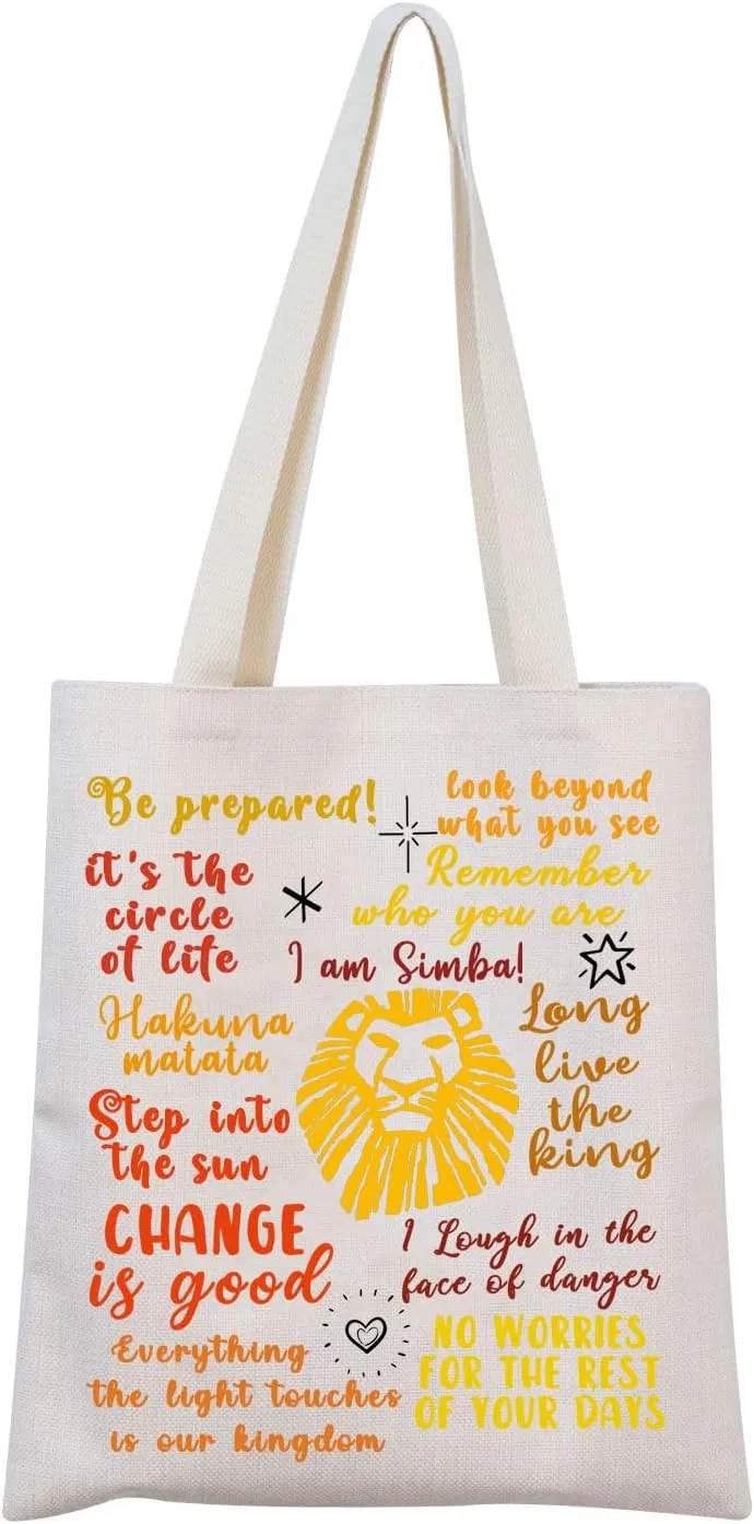 MNIGIU The Lion Tote Bag The Lion Movie Inspired Gift The Lion Merchandise The Lion Quote