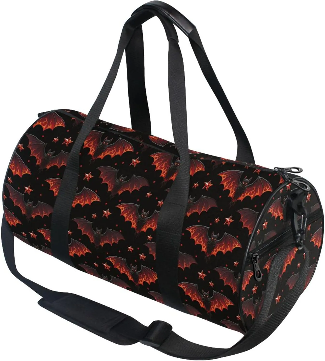 MNSRUU Sports Duffel Bags, Gothic Star Bat Athletic Gym Bag Overnight Workout Travel Tote Luggage for Men Women Yoga