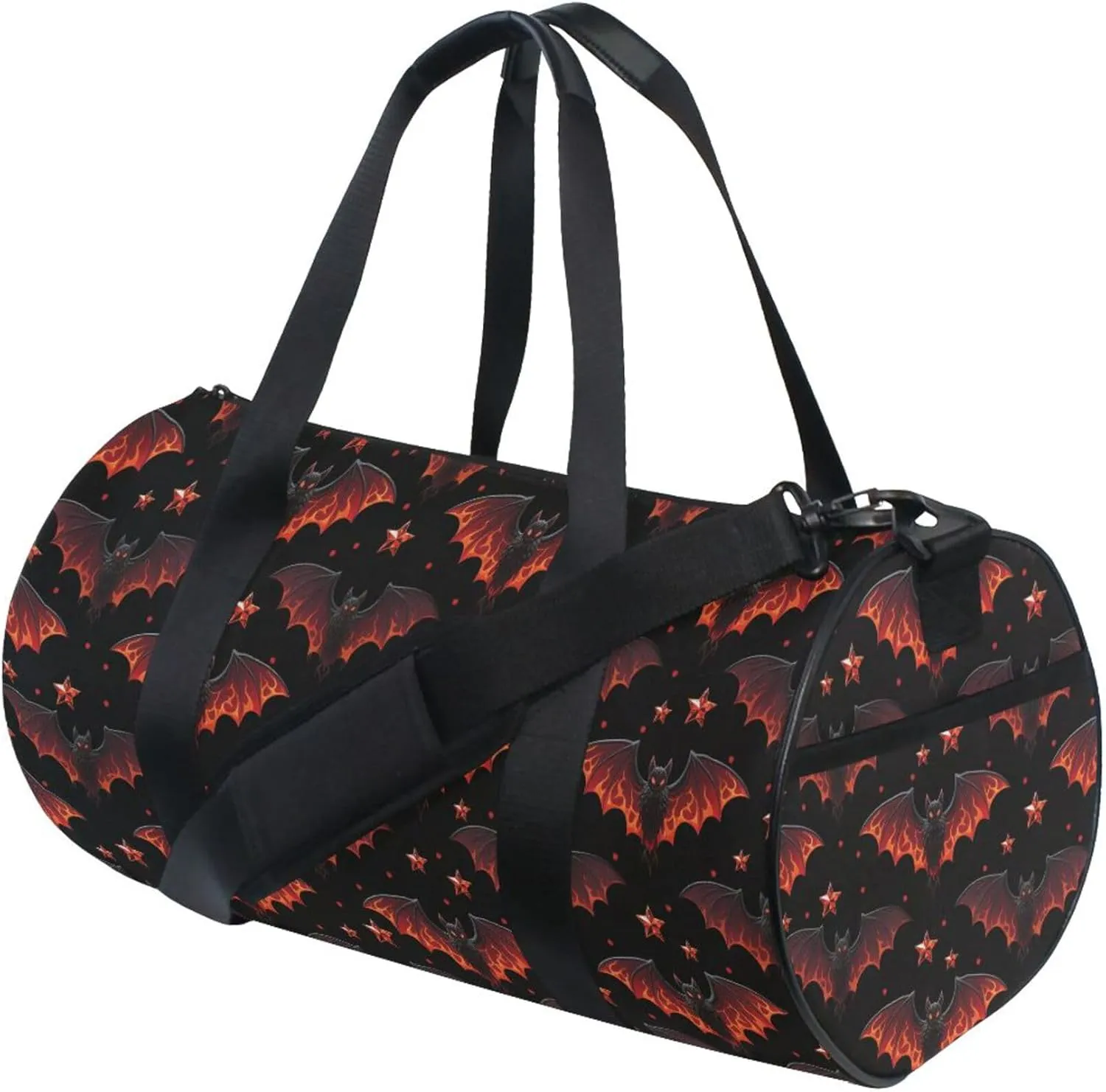MNSRUU Sports Duffel Bags, Gothic Star Bat Athletic Gym Bag Overnight Workout Travel Tote Luggage for Men Women Yoga