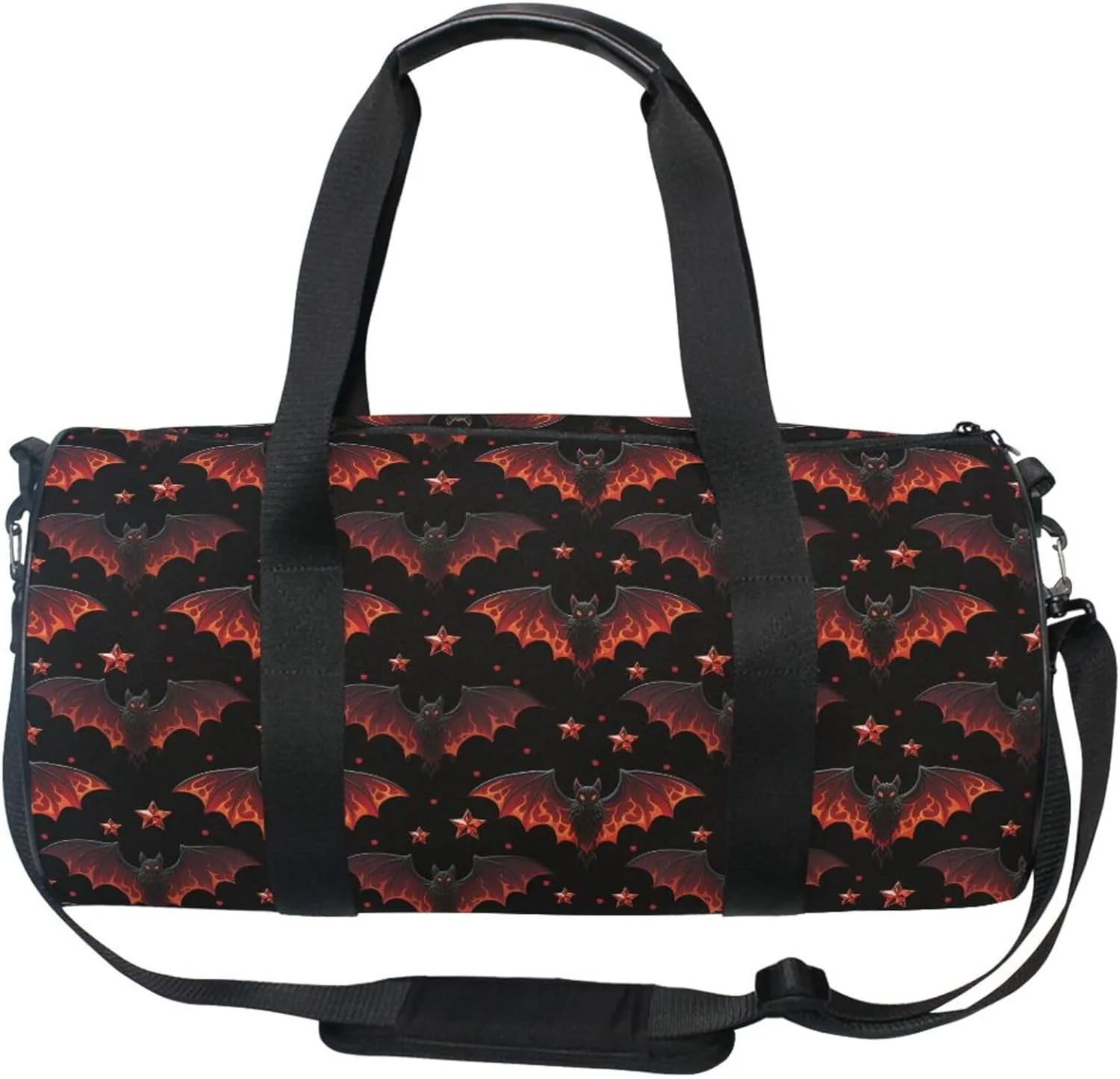 MNSRUU Sports Duffel Bags, Gothic Star Bat Athletic Gym Bag Overnight Workout Travel Tote Luggage for Men Women Yoga