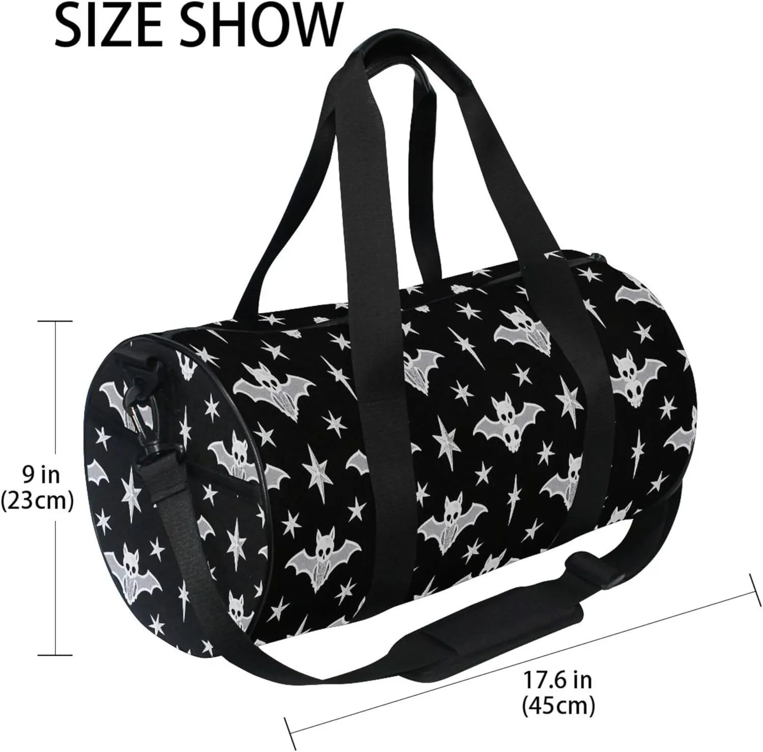MNSRUU Sports Duffel Bags, Star Bat Athletic Gym Bag Overnight Workout Travel Tote Luggage for Men Women Yoga