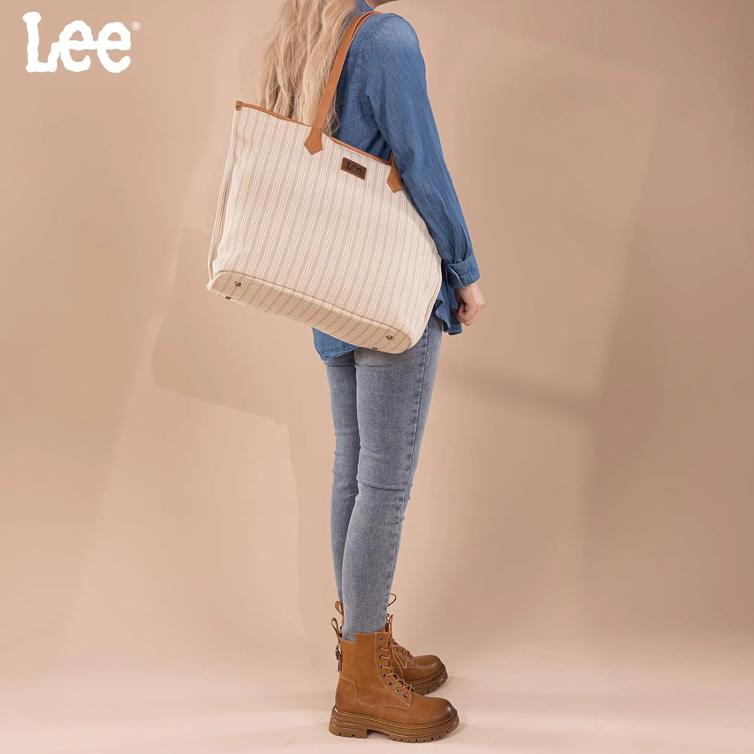 Montana West x Lee Tote Bags for Women Large Shoulder Bag with Multiple Pockets for Travel Work