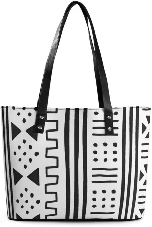 Mud Print Style A Leather Handbag with Large Capacity And Portability