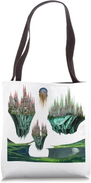 Mystical Palace Landscape Design, Fantasy Lovers Gift Tote Bag