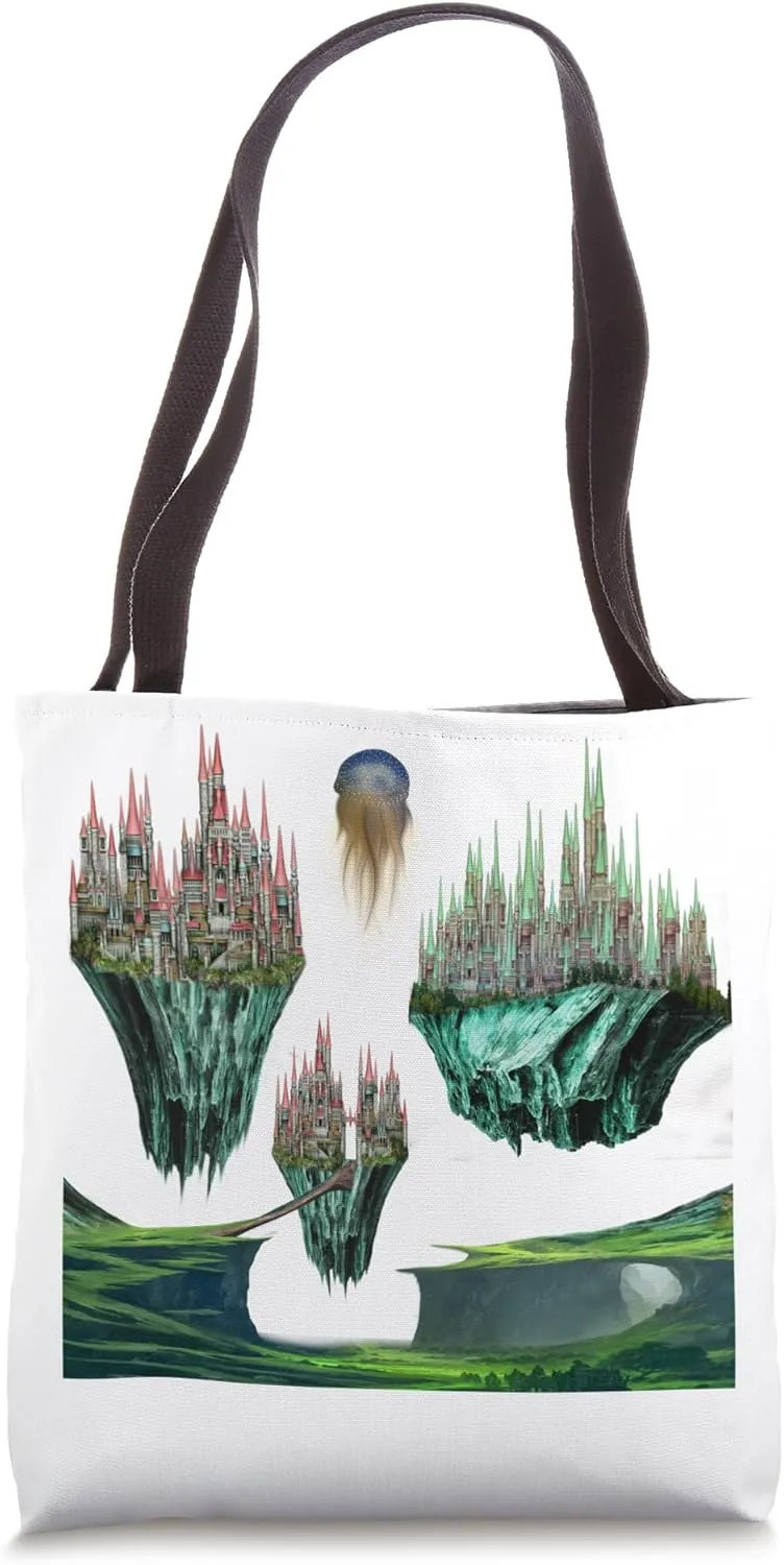 Mystical Palace Landscape Design, Fantasy Lovers Gift Tote Bag