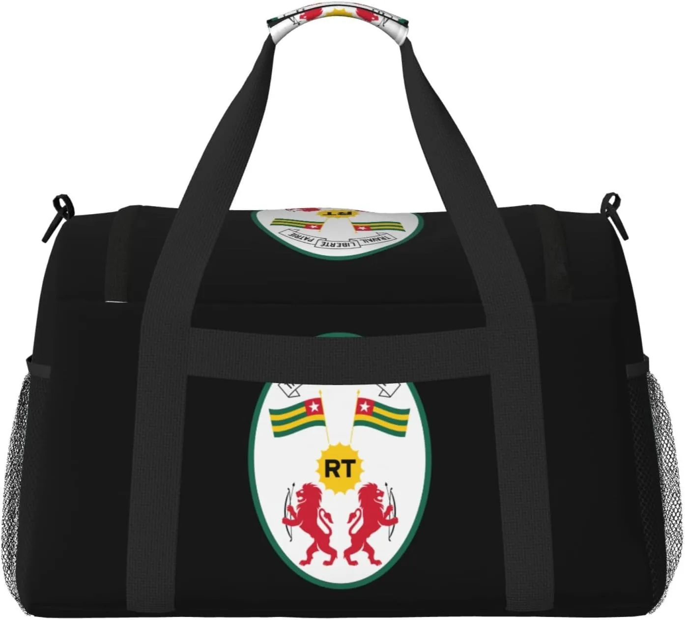 National Emblem Of Togo Travel Duffel Bag Large Foldable Waterproof Overnight Bag For Beach Swim Bags Pool Sports Gym