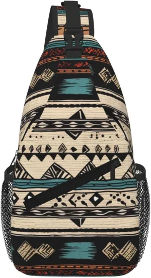 Native American Patterns Sling Bag For Women Men Travel Hiking Backpack Crossbody Shoulder Chest Bags Casual Daypack