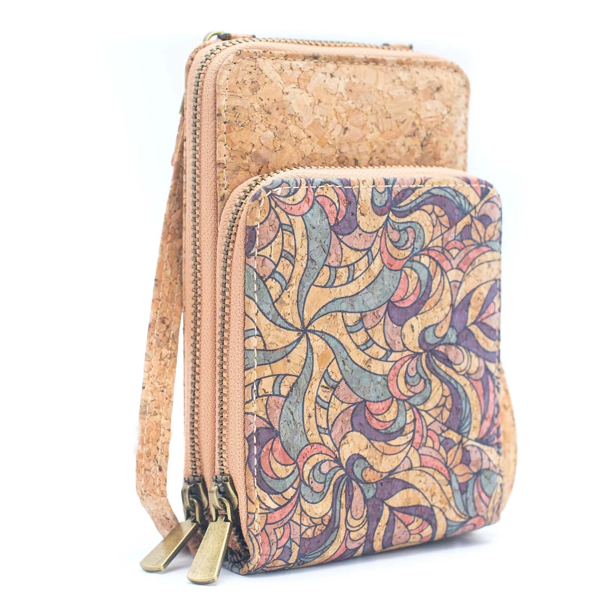 Natural Cork Women's Crossbody Phone Wallet BAGD-2240