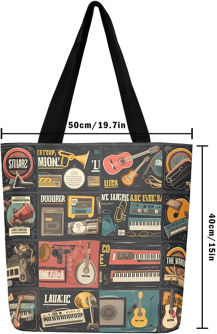 Nautical Canvas Tote Bag for Women,Compass Boat Anchor Large Capacity Gym Bag Ocean Cotton Bags
