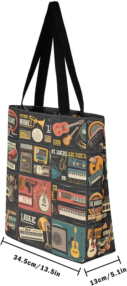 Nautical Canvas Tote Bag for Women,Compass Boat Anchor Large Capacity Gym Bag Ocean Cotton Bags