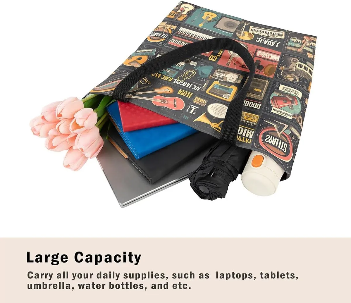 Nautical Canvas Tote Bag for Women,Compass Boat Anchor Large Capacity Gym Bag Ocean Cotton Bags