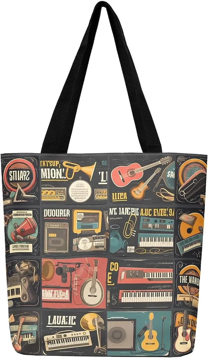 Nautical Canvas Tote Bag for Women,Compass Boat Anchor Large Capacity Gym Bag Ocean Cotton Bags