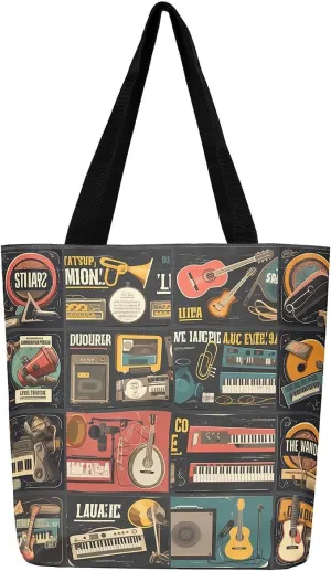 Nautical Canvas Tote Bag for Women,Compass Boat Anchor Large Capacity Gym Bag Ocean Cotton Bags