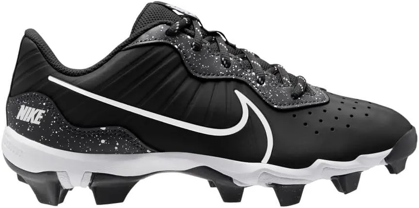 Nike Alpha Huarache 4 Keystone Boy's Rubber Molded Baseball Cleats SZ 4.5 Black | Dark Gray