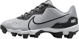 Nike Alpha Huarache 4 Keystone Little/Big Kids' Baseball Cleats (DJ6525-005, Wolf Grey/White/Dark Smoke Grey) Size 13