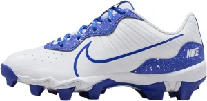 Nike Alpha Huarache 4 Keystone Little/Big Kids' Baseball Cleats (DJ6525-105, White/Hyper Royal) Size 2