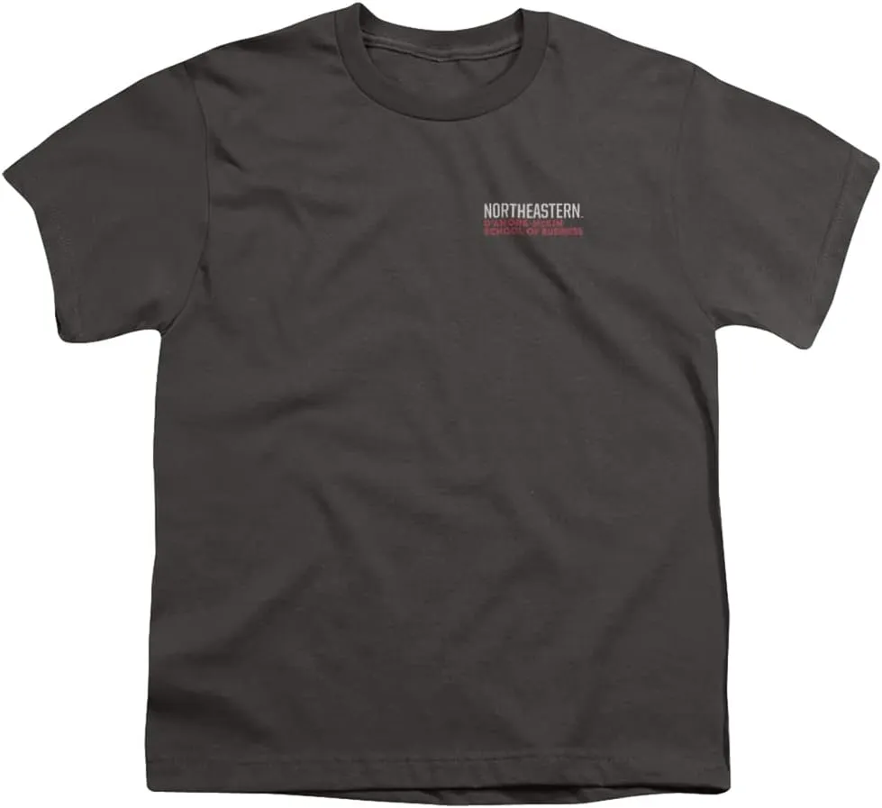 Northeastern University Official D'More-Mckim School of Business Left Chest Logo Youth Kids Boy/Girls T Shirt