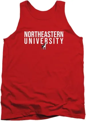 Northeastern University Official Stacked Unisex Adult Tank Top