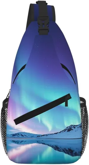Northern Lights Sling Bag For Women Men Travel Hiking Backpack Crossbody Shoulder Chest Bags Casual Daypack